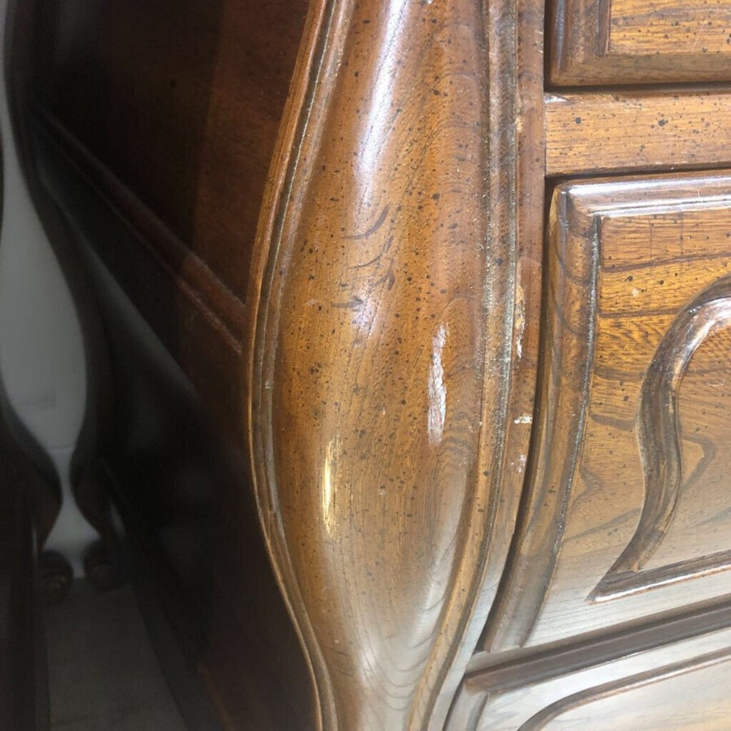 Provincial Louis XV Carved Walnut 9-Drawer Dresser - image-4