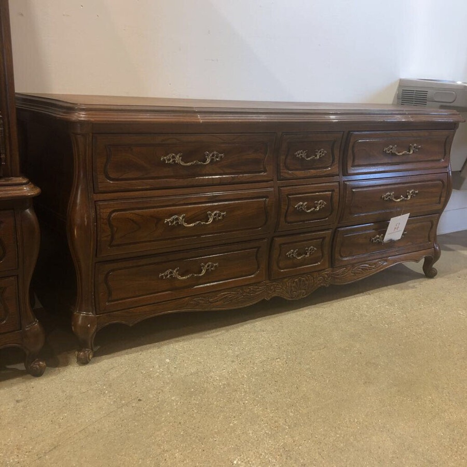 Provincial Louis XV Carved Walnut 9-Drawer Dresser - image-2