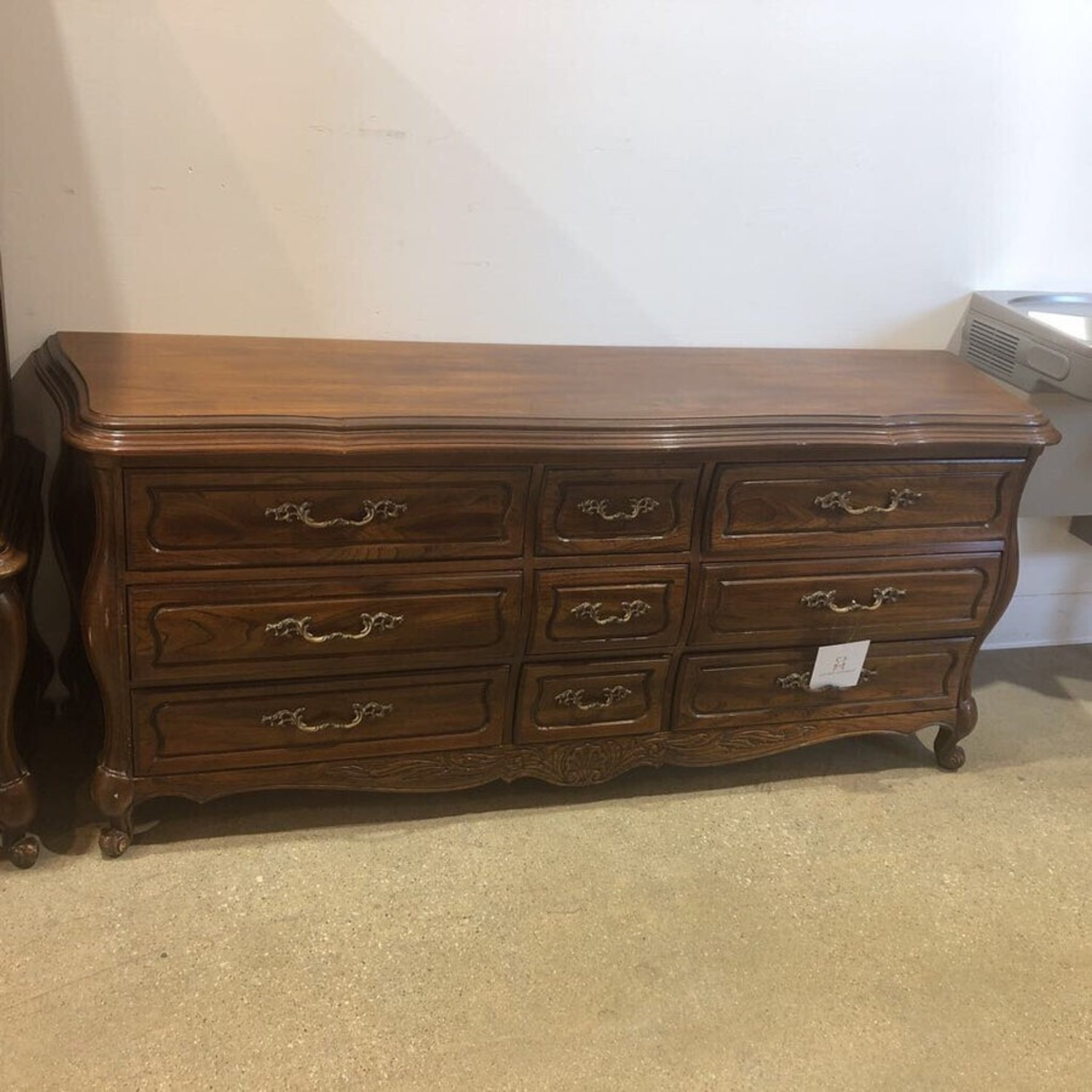 Provincial Louis XV Carved Walnut 9-Drawer Dresser - image-1