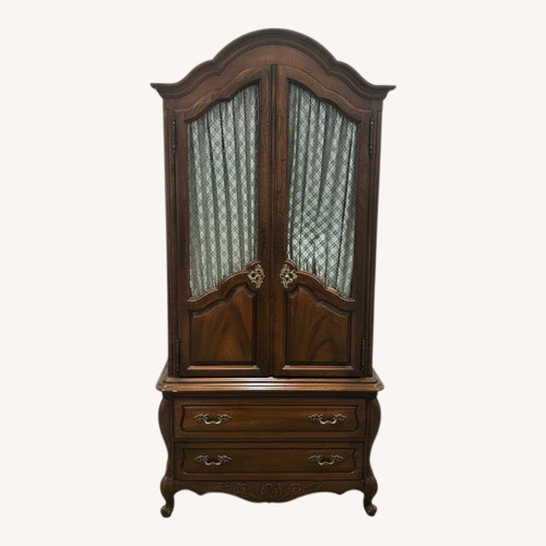 Used Hickory French Provincial Wood Armoire Furniture for sale on AptDeco