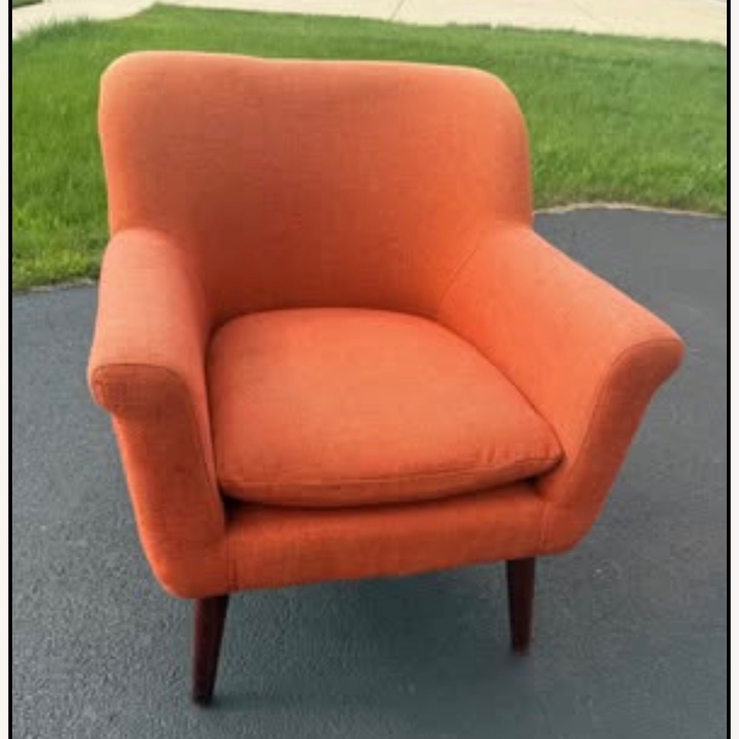 MCM Orange Accent Chair - image-1