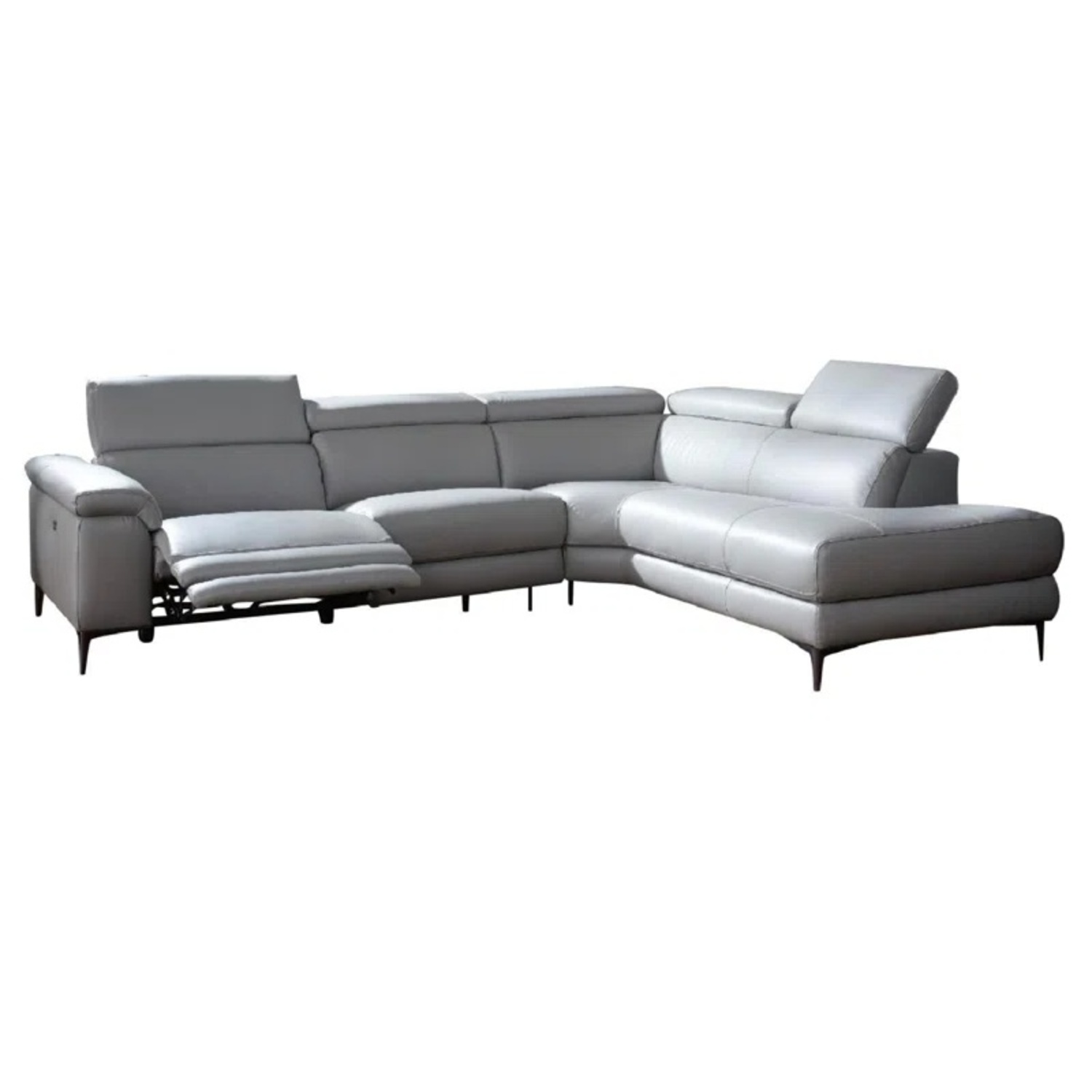 Bryd Italian Leather Reclining Sectional - image-7