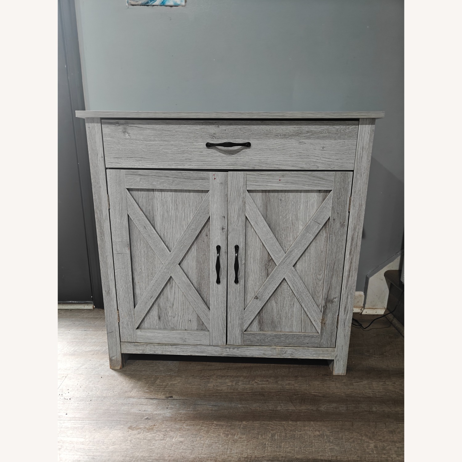 Farmhouse Furniture Light Gray Media Storage - image-1