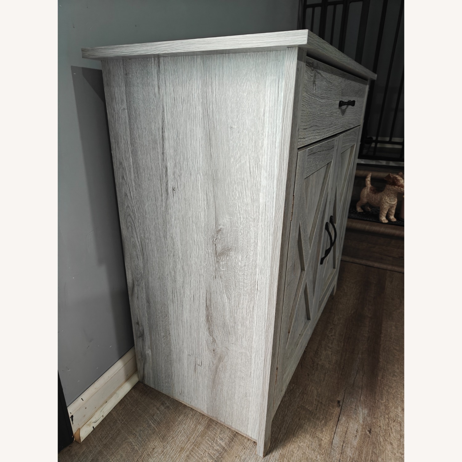Farmhouse Furniture Light Gray Media Storage - image-3
