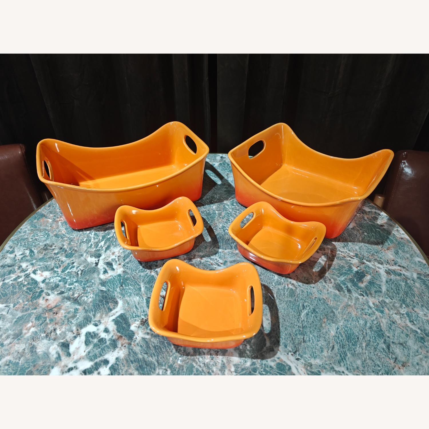 Orange Stoneware Baking 5-Piece Set - image-3