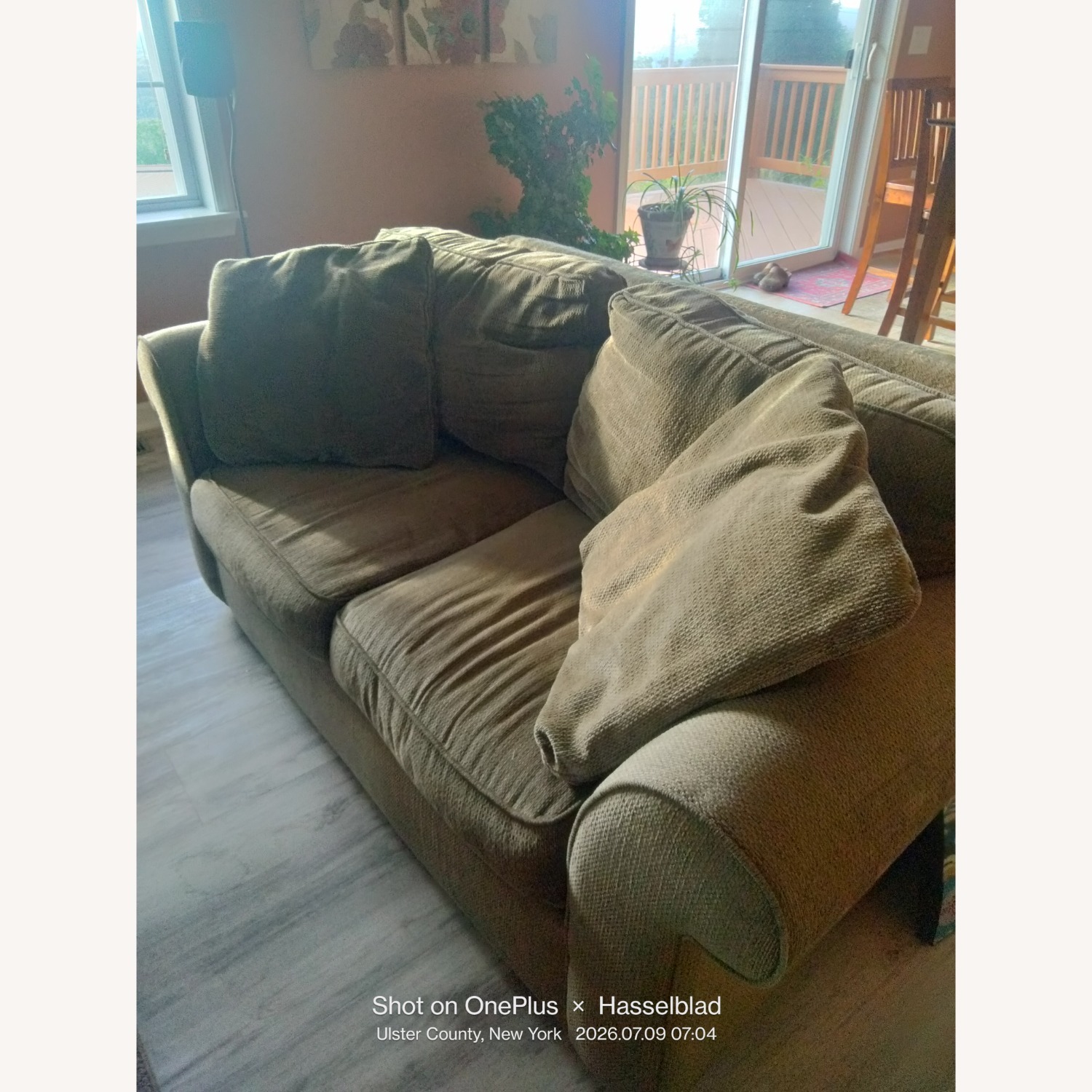 Macy's Reiter Green Loveseat - image-2