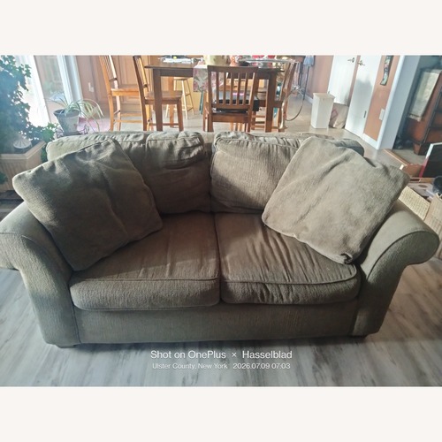 Used Macy's Reiter Green Loveseat for sale on AptDeco