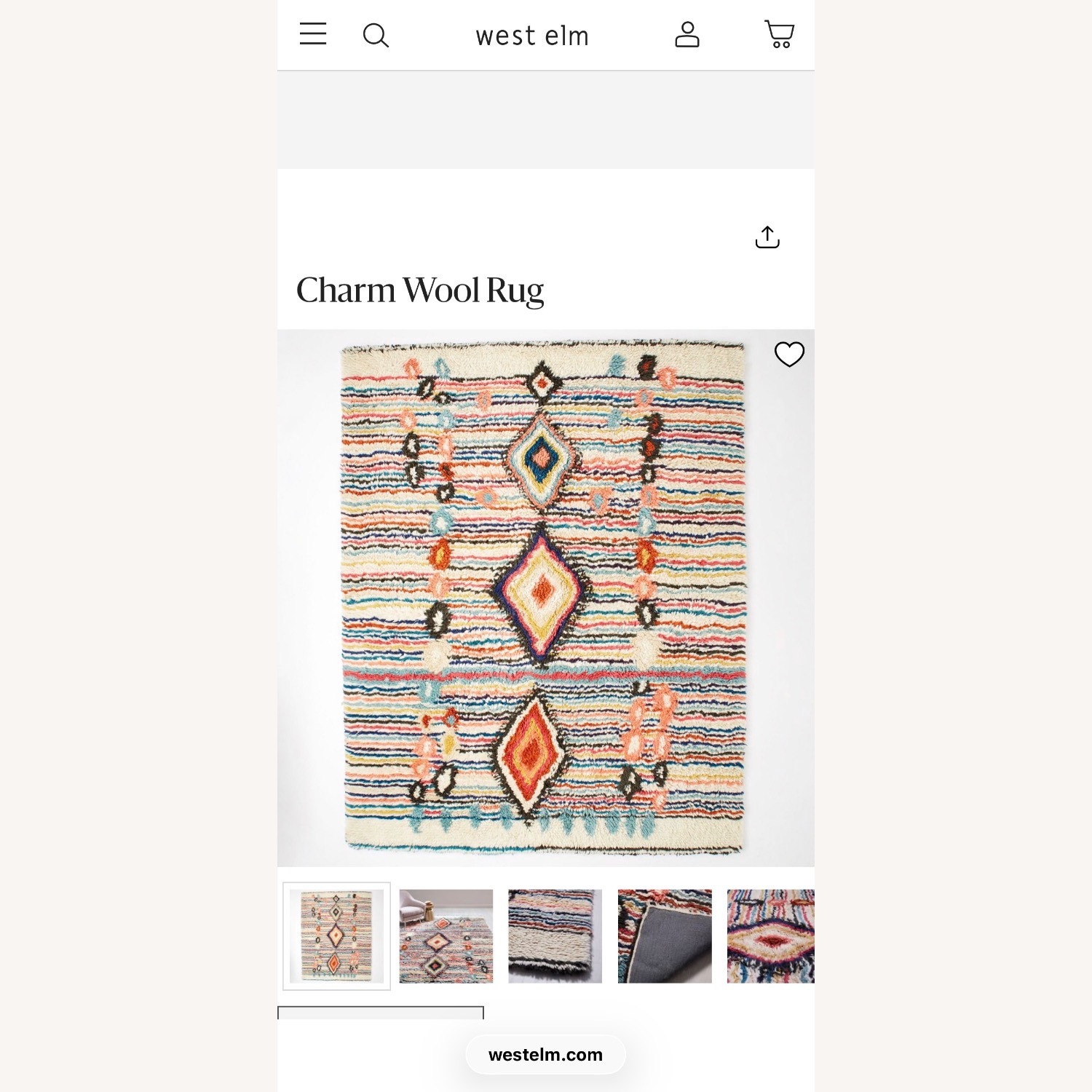 West Elm Charm Wool Area Rug 8' x 10' - image-1