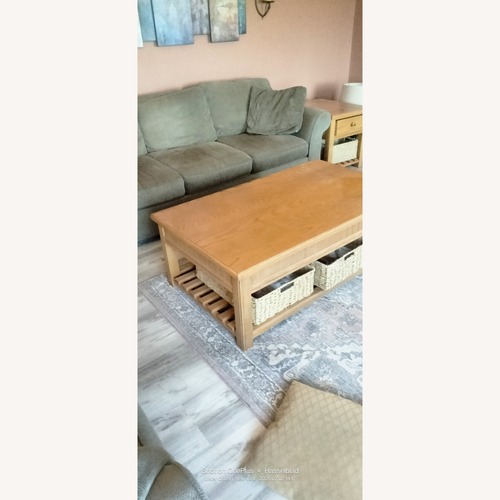 Used Broyhill Furniture Light Brown Coffee Table for sale on AptDeco