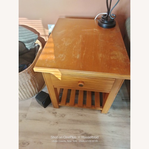 Used Broyhill Furniture Light Brown Side Tables for sale on AptDeco