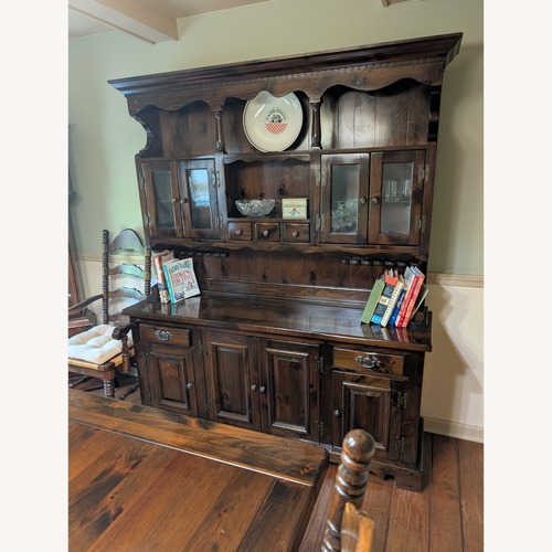 Used Vermont Furniture Dark Brown Wood Wall Unit for sale on AptDeco