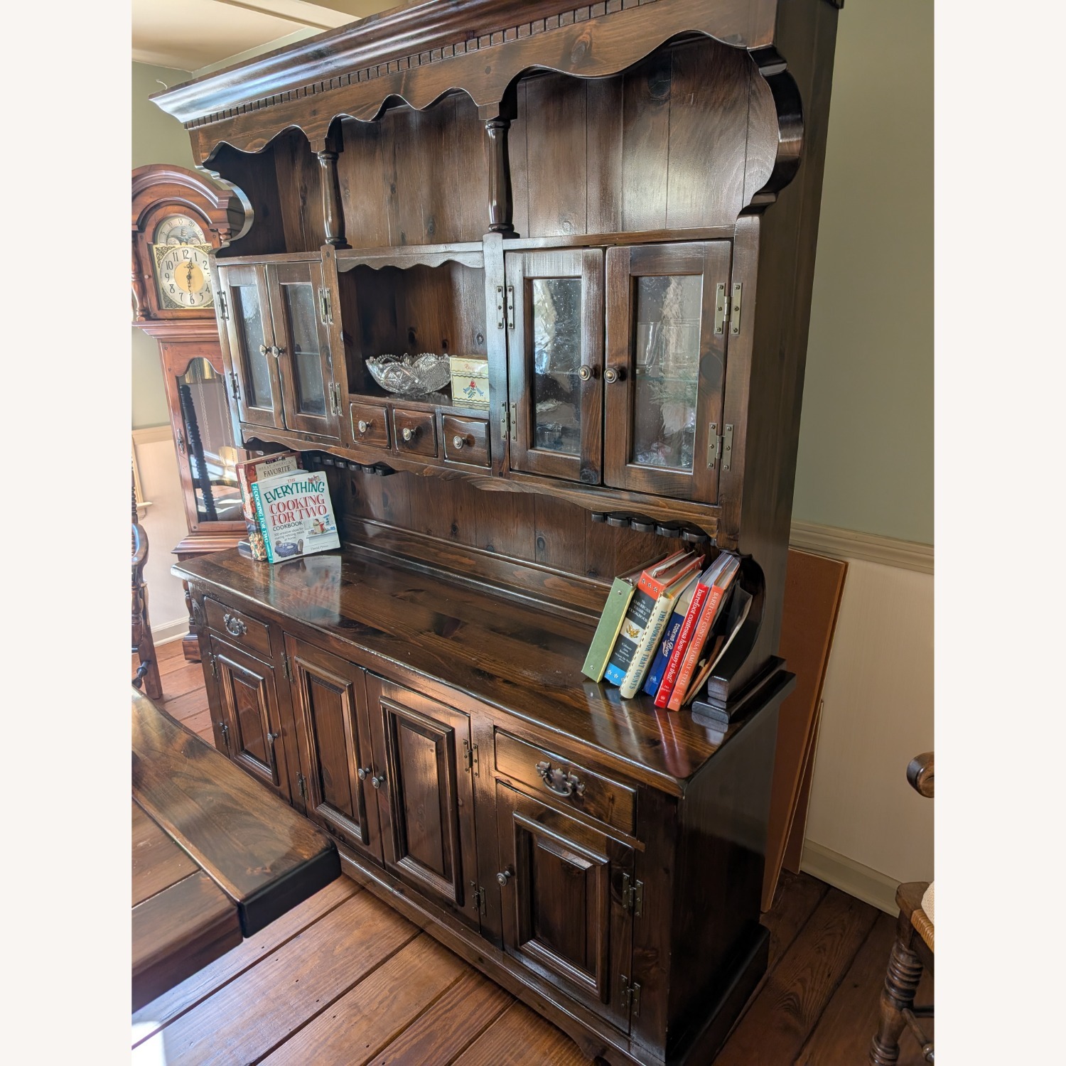 Vermont Furniture Dark Brown Wood Wall Unit - image-4