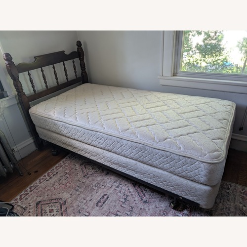 Used Twin headboard and bed frame for sale on AptDeco