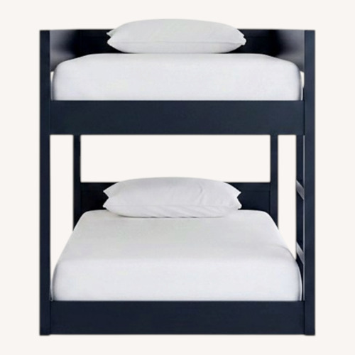 Used Pottery Barn Kids Camden Blue Wood Bunk Bed for sale on AptDeco