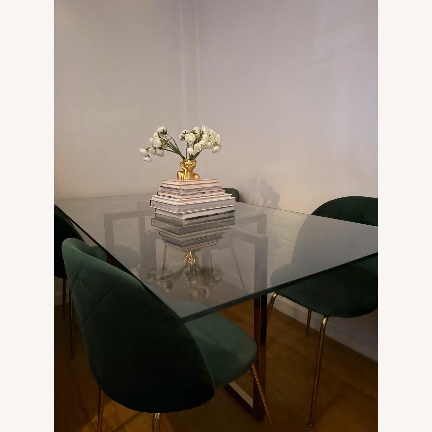 CB2 Harper Transparent Glass Dining Table - image-3