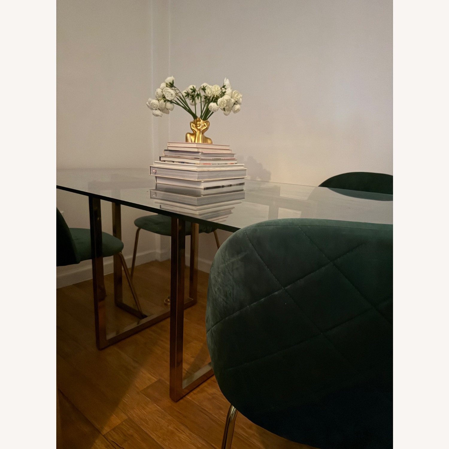 CB2 Harper Transparent Glass Dining Table - image-2