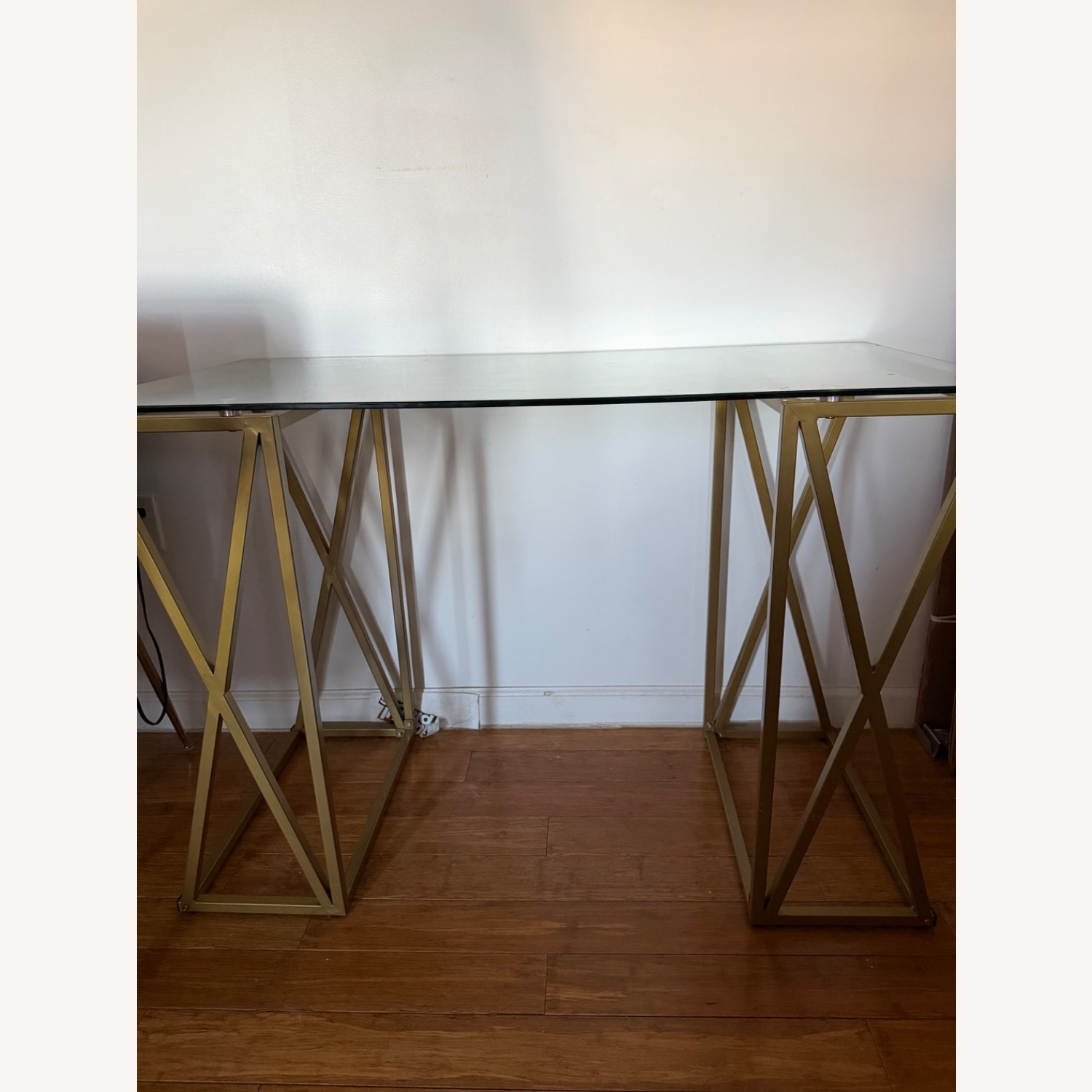 Safavieh Theresa Modern Gold Glass Top Desk - image-3