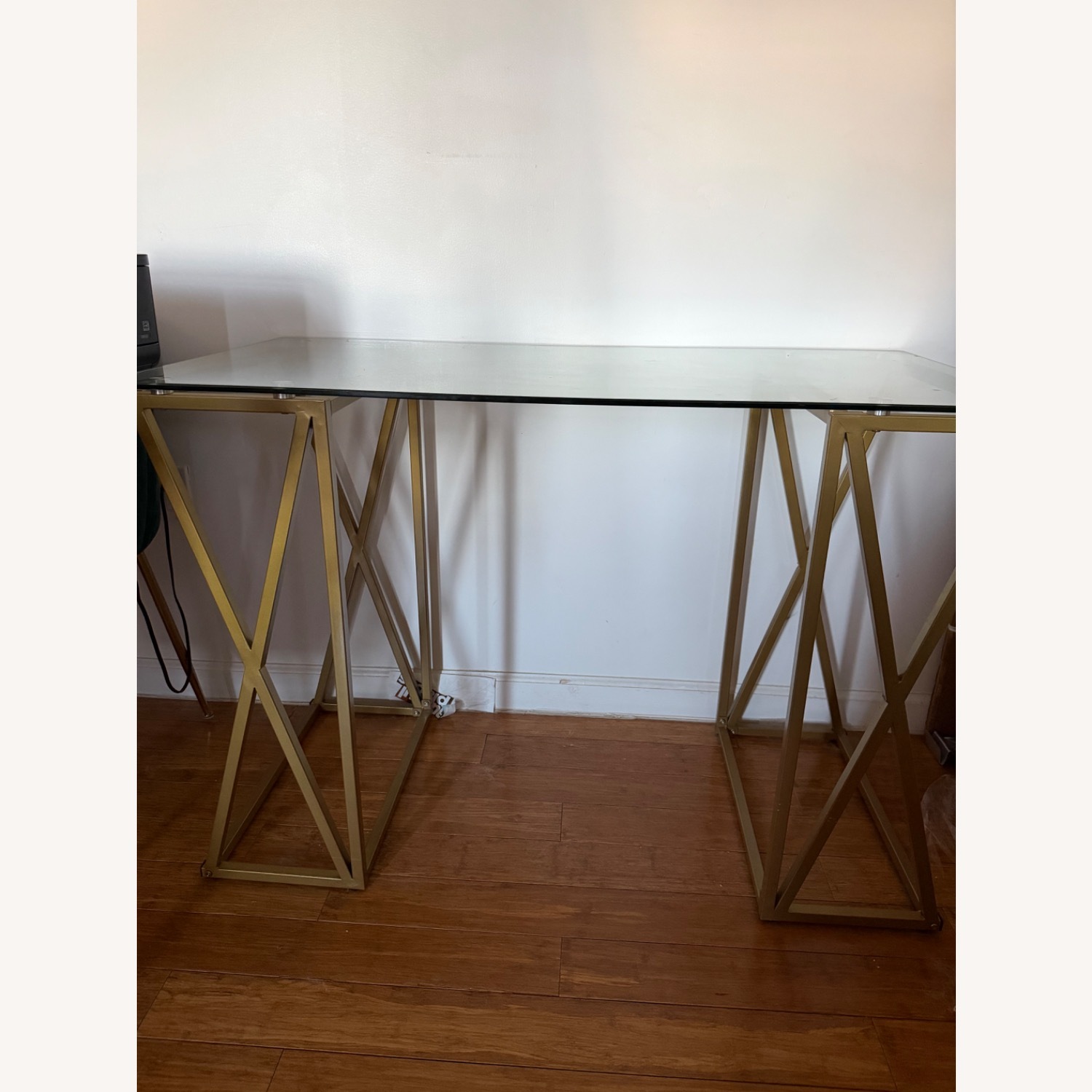 Safavieh Theresa Modern Gold Glass Top Desk - image-2