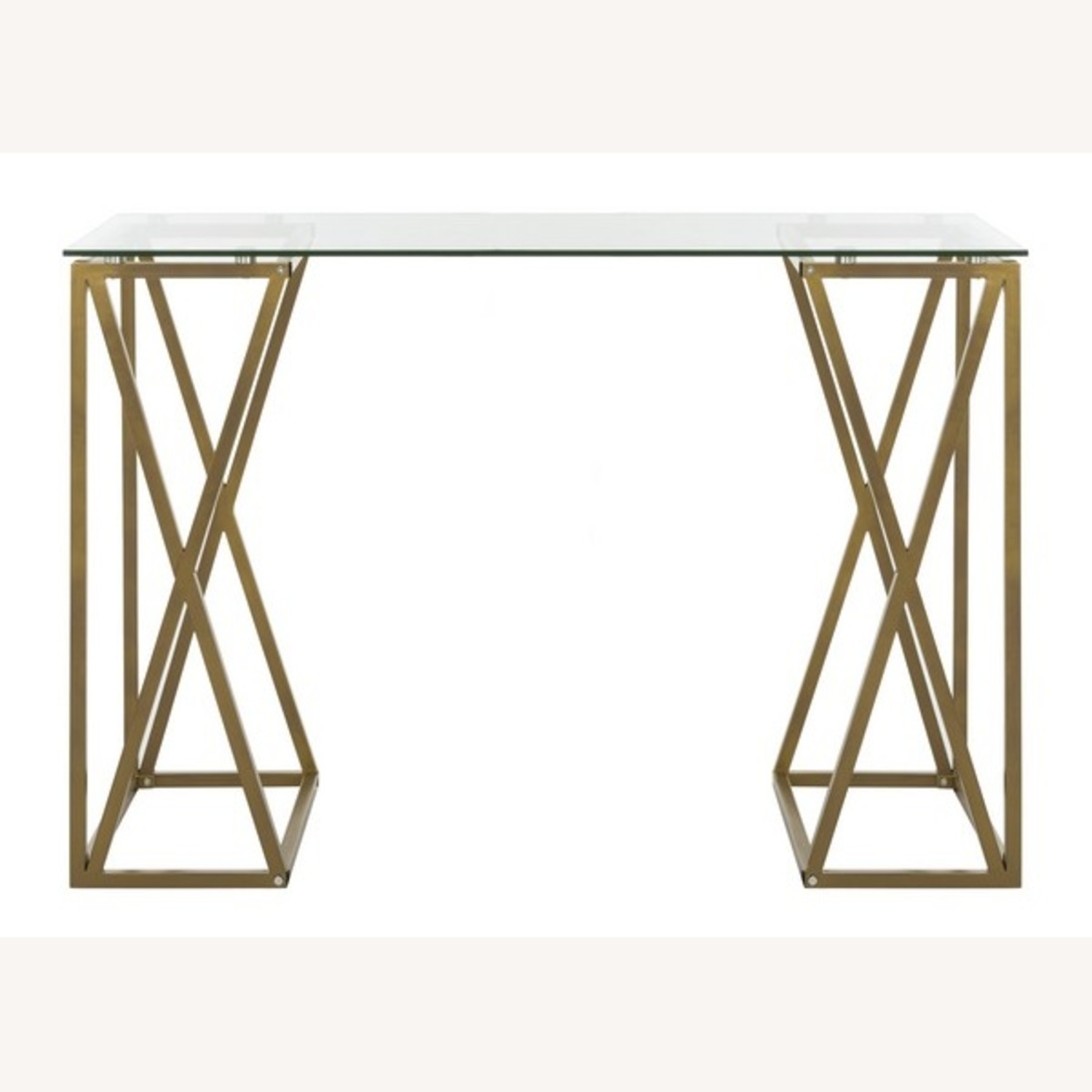 Safavieh Theresa Modern Gold Glass Top Desk - image-4