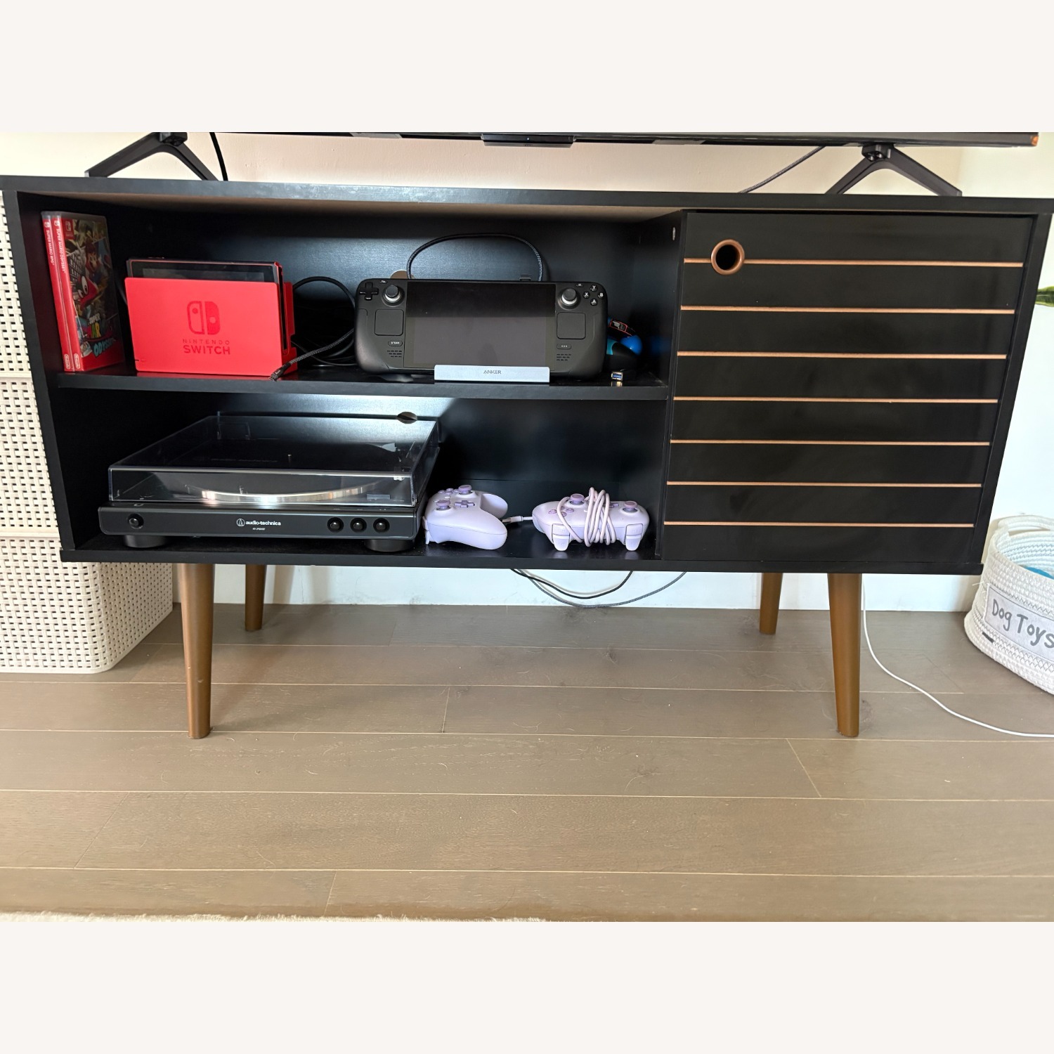 Manhattan Comfort Liberty Black Wood Sideboard - image-2