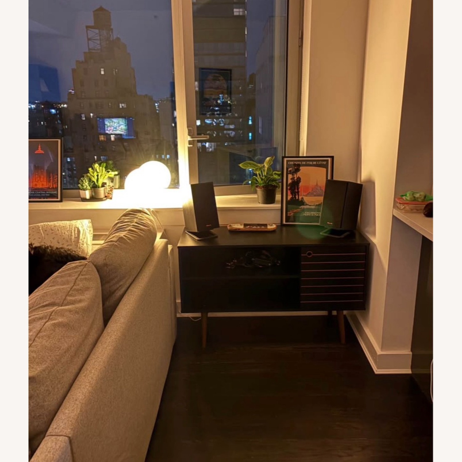 Manhattan Comfort Liberty Black Wood Sideboard - image-3