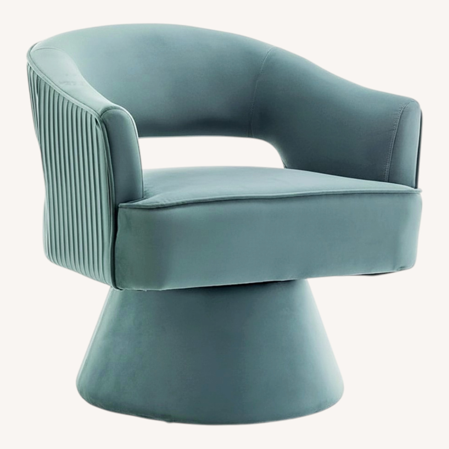 Green Fabric Accent Chair - image-0