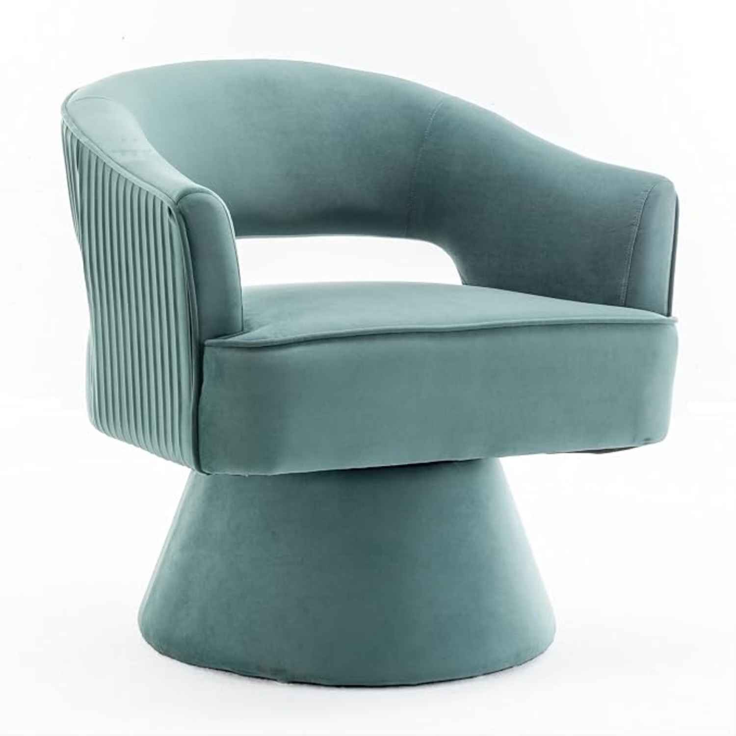 Green Fabric Accent Chair - image-4
