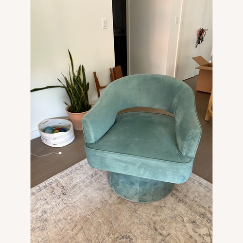 Used Green Fabric Accent Chair for sale on AptDeco