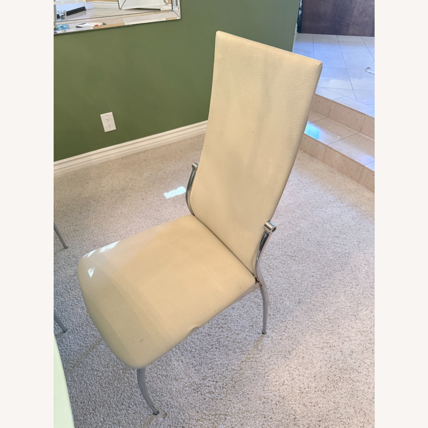 Modern Glass Dining Table with 6 Chairs  - image-3