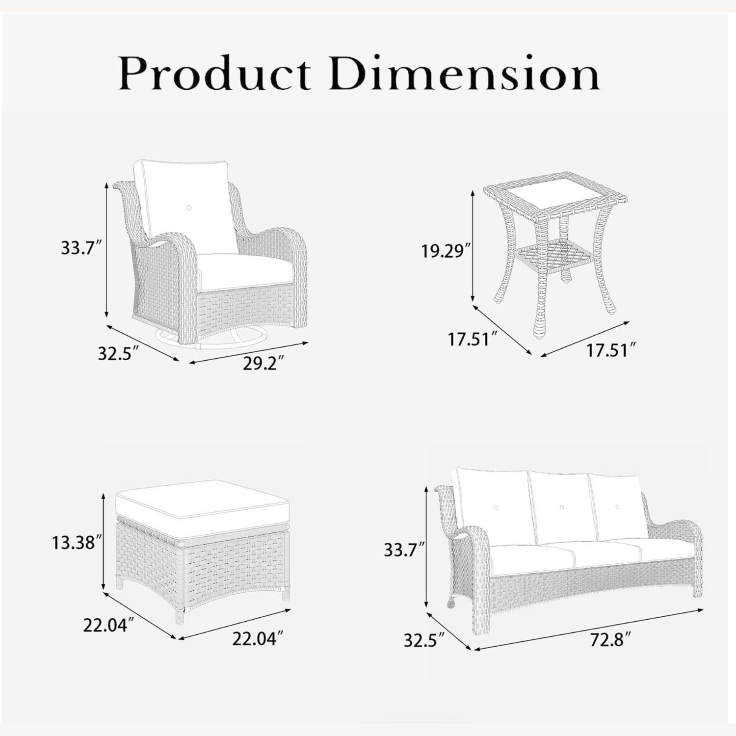 Patio Furniture Set 6 Pieces - image-4
