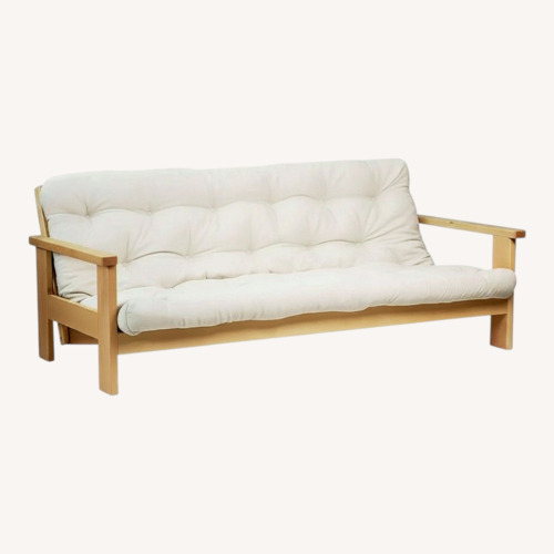 Used Light Brown Wood Futon for sale on AptDeco