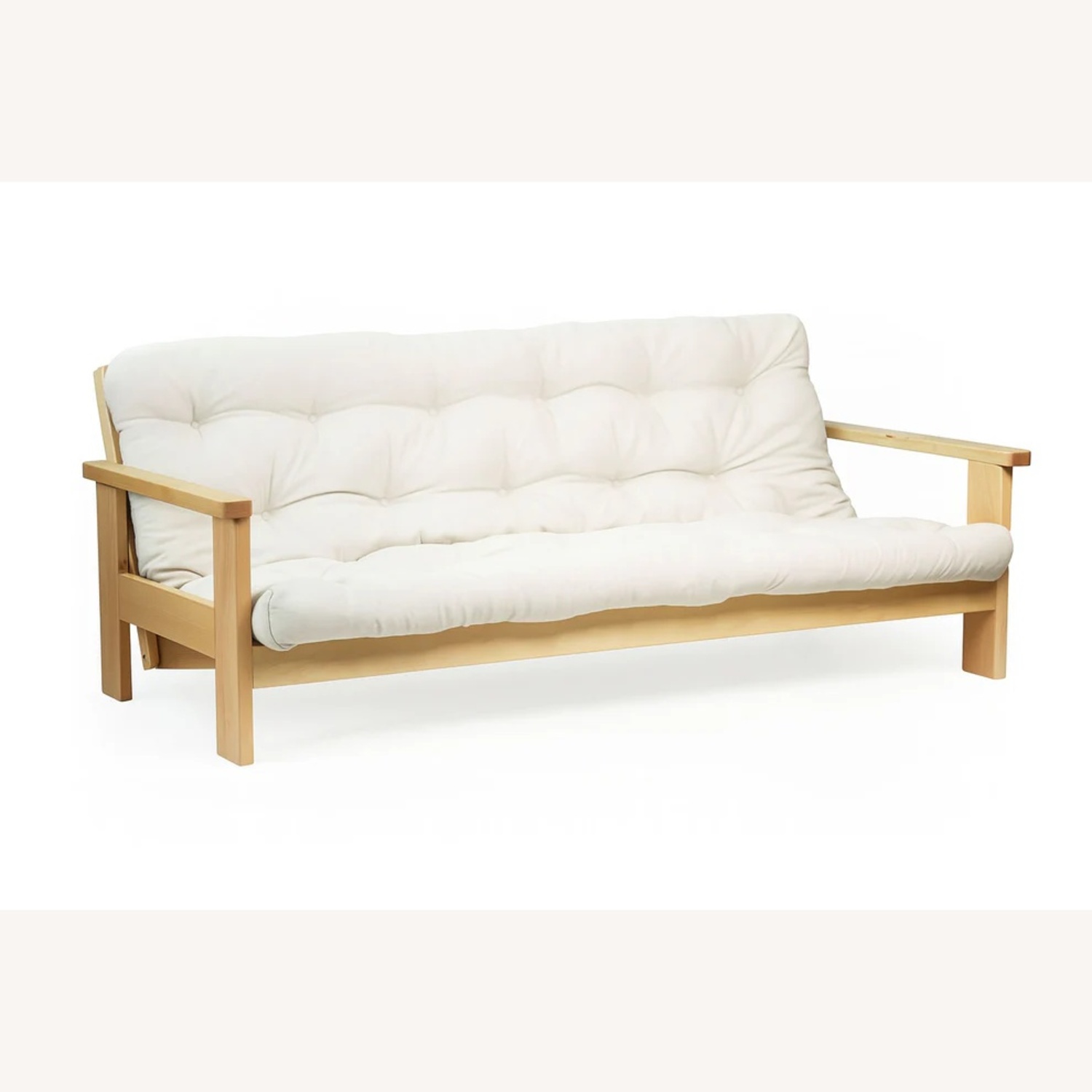 Light Brown Wood Futon - image-4