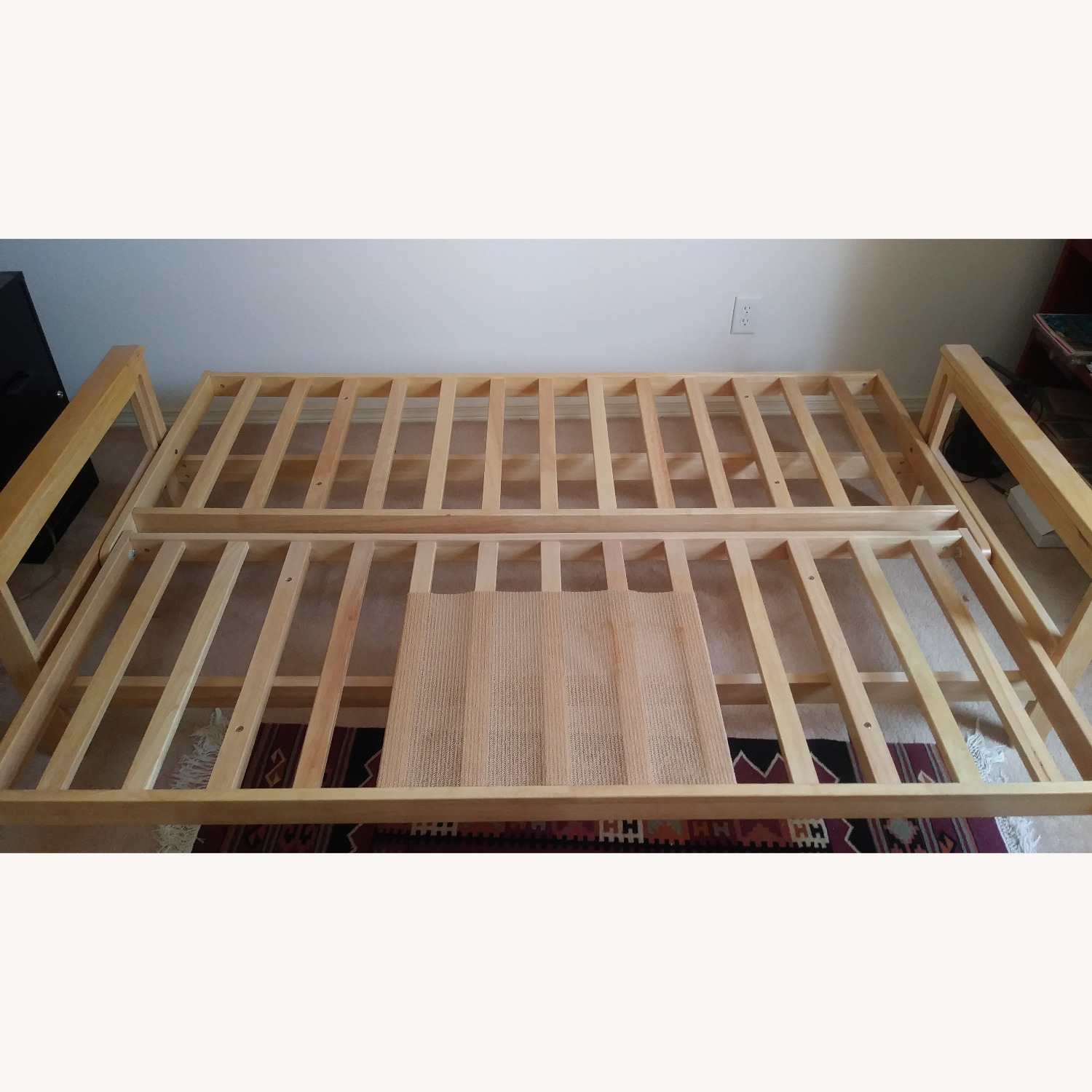 Light Brown Wood Futon - image-3