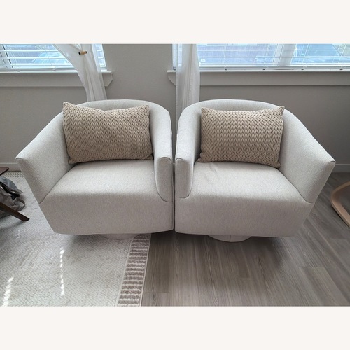Used Light Gray Accent Chair for sale on AptDeco