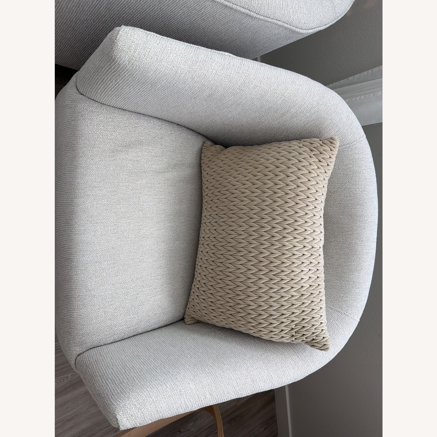 Light Gray Accent Chair - image-3