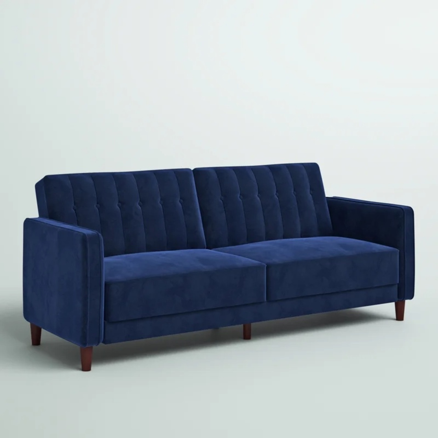 Wayfair Blue Velvet Sleeper Sofa - image-4
