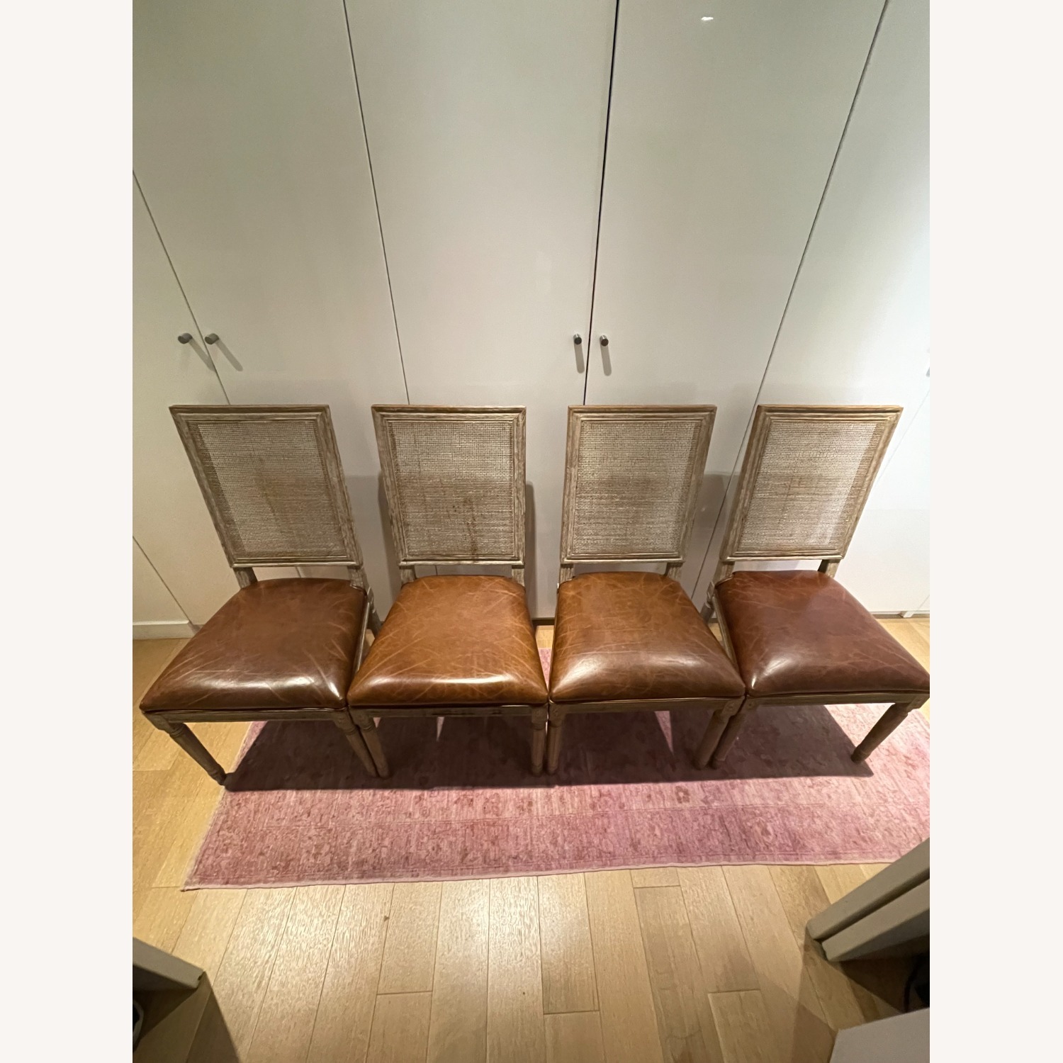 Restoration Hardware Vintage French Leather Dining Chairs - image-2