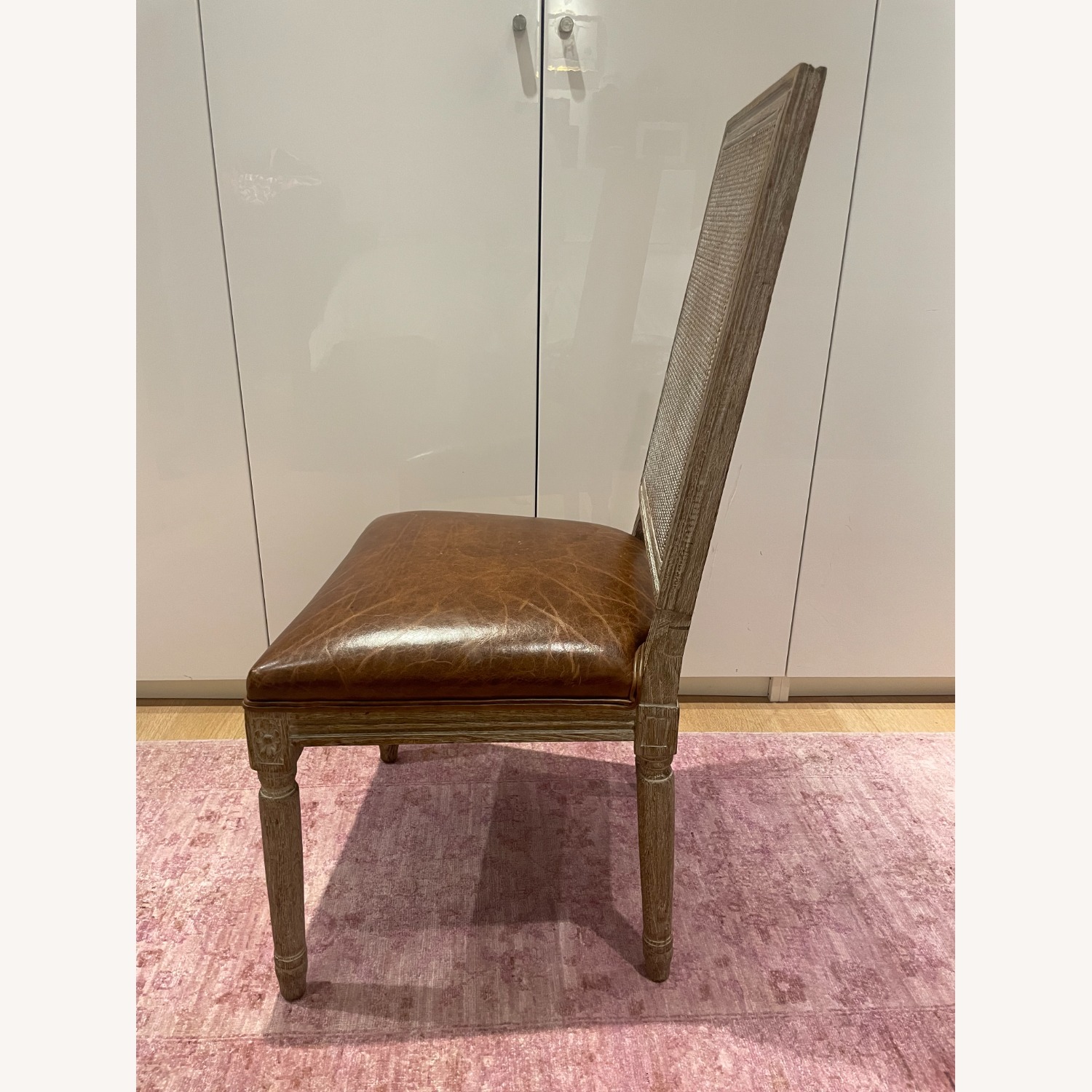 Restoration Hardware Vintage French Leather Dining Chairs - image-3