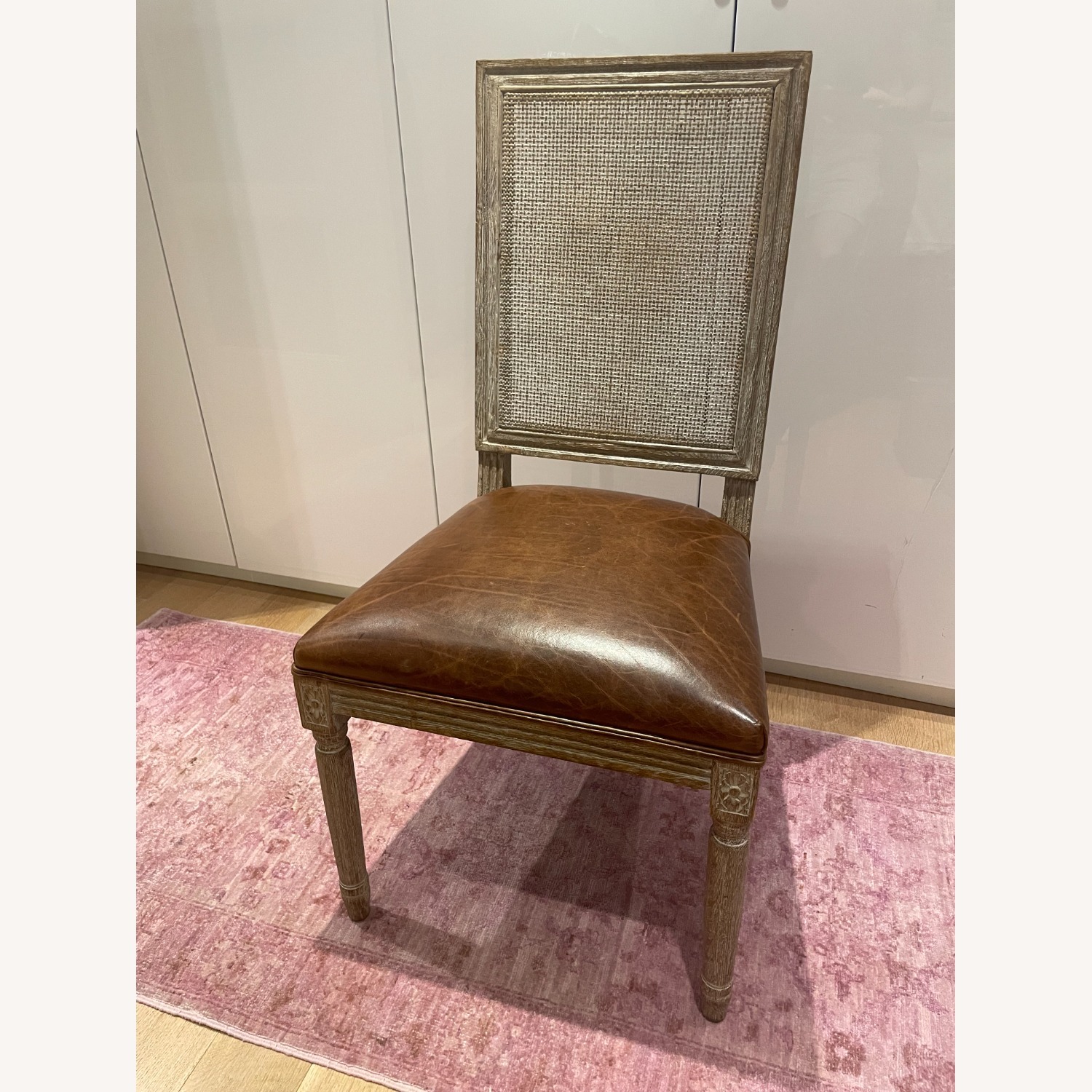 Restoration Hardware Vintage French Leather Dining Chairs - image-1