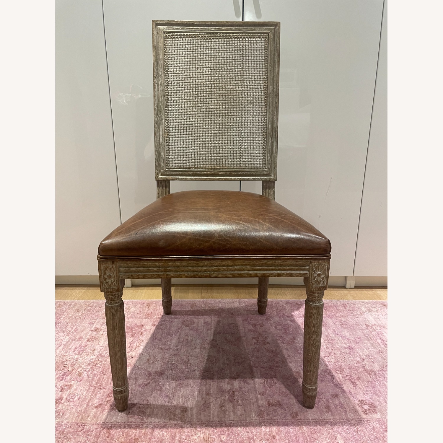 Restoration Hardware Vintage French Leather Dining Chairs - image-7