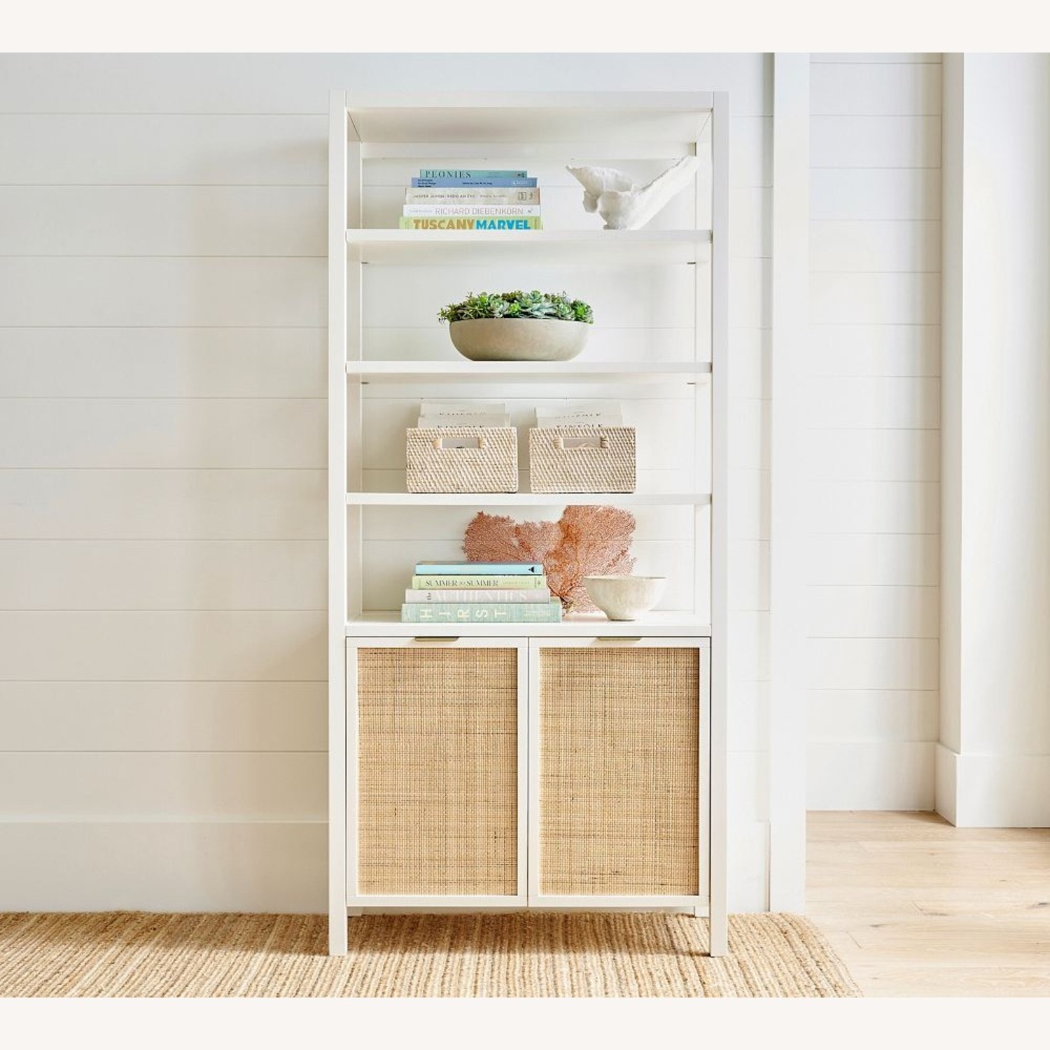 Pottery Barn Westly Caned Bookcase - image-3