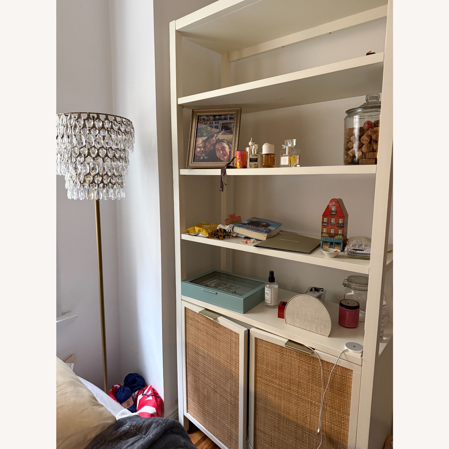 Pottery Barn Westly Caned Bookcase - image-1