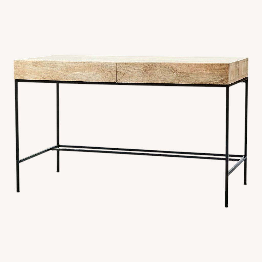Image of West Elm Industrial Solid Wood Storage Desk