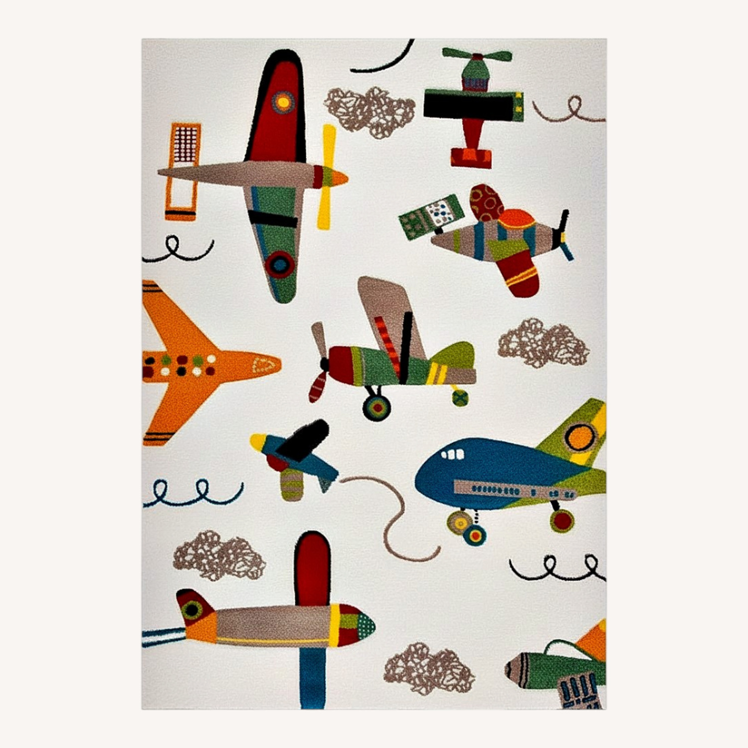 Safavieh Carousel Kids Ardak Airplane Rug - image-0