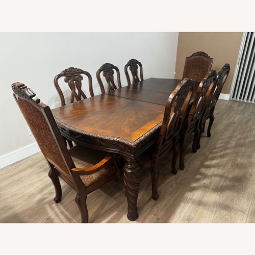 Used Key City Furniture Light Brown Wood Dining Set for sale on AptDeco
