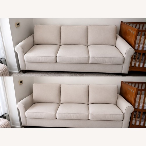 Used Pottery Barn Pearce Roll Arm Sleeper Sofa (Queen)  for sale on AptDeco