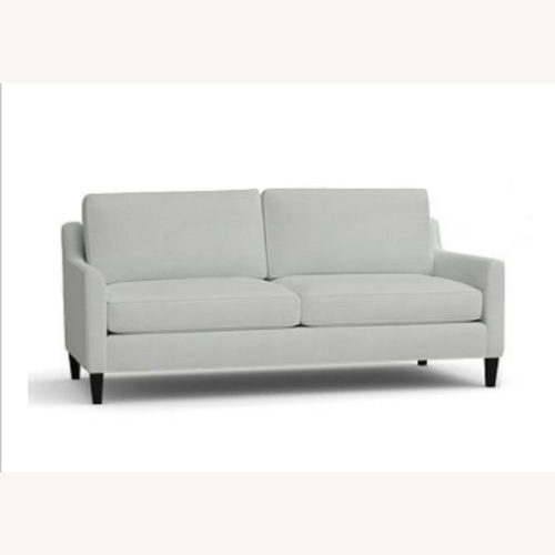 Used Pottery Barn Beverly Light Gray Fabric 2 Seater Sofa for sale on AptDeco