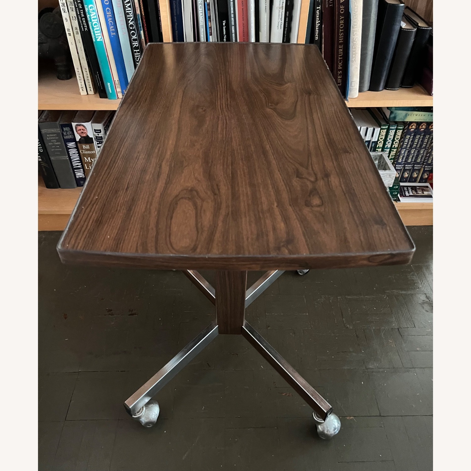 Dark Brown Wood Side Table - image-4