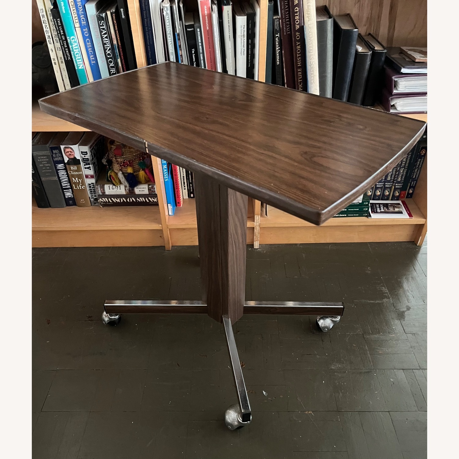 Dark Brown Wood Side Table - image-3