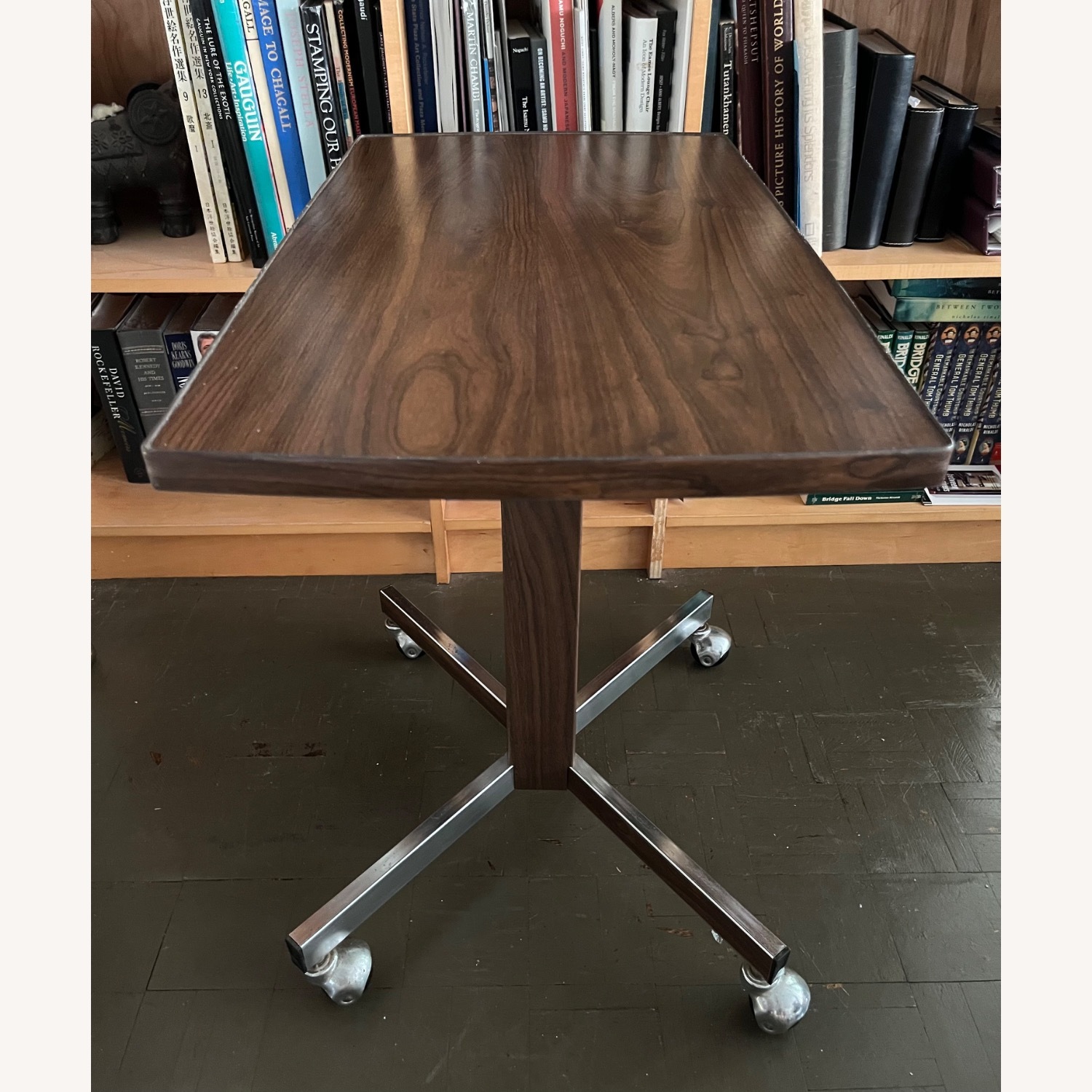 Dark Brown Wood Side Table - image-6